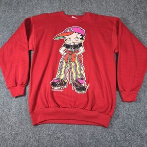 1993 Betty‎ Boop Crewneck Sweatshirt Double Sided 90s Extra Large XL Excellent